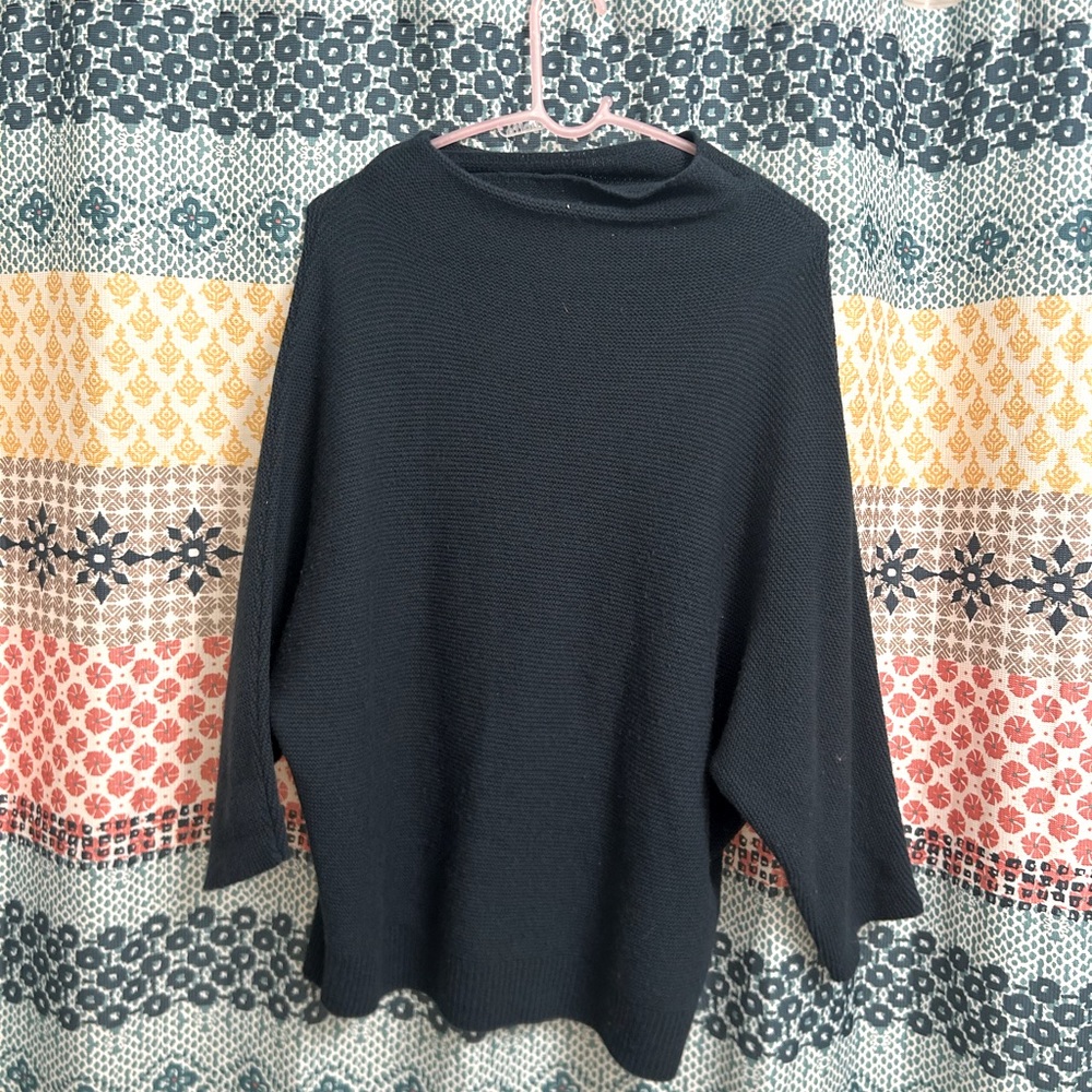The Reset Black Cowl Neck Sweater